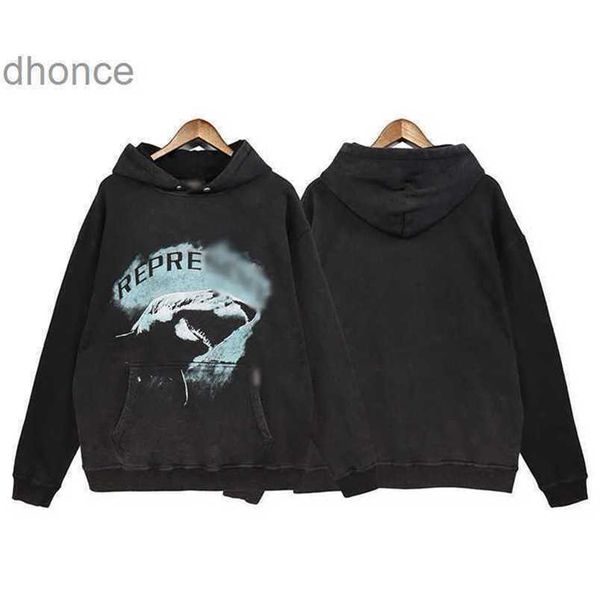 2024 Trende Designer Summer Fashion Trends Représentant international New Shark Hooded Wash uplé Pull High Street Loose Casual Casual