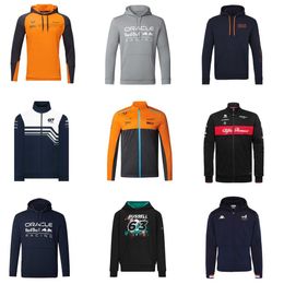 2024 tendance nouveau stylemen's Sweatshirts hommes en plein air 2023 vente chaude automne hiver équipe F1 costume de course avec plusieurs sweats à capuche à manches longues vestes à capuche en polaire chaude