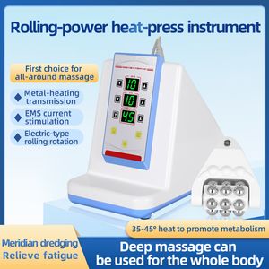 2024 Tendance Rolling Power Heat Press Instrument EMS Rotation Soulagement de la douleur Massage corporel Micro courant Perte de graisse Amincissement Dragage Méridien Machine