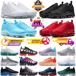 2024 Triple Noir Blanc Plus Tn Hommes Femmes Chaussures de course Fuchsia Dream Pink Spell University Blue Coquettish Purple All Red Pastel Shark Hyper Baskets Baskets T7