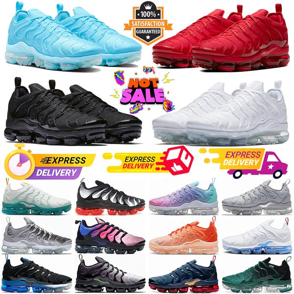 2024 Triple Noir Blanc Plus Tn Hommes Femmes Chaussures de course Fuchsia Dream Pink Spell University Blue Coquettish Purple All Red Pastel Shark Hyper Baskets Baskets T6