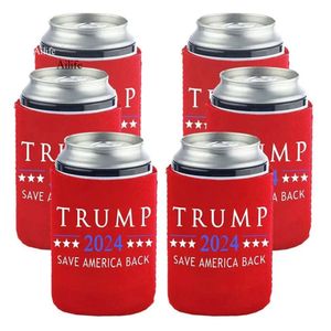 2024 Trump Cans Holder Party Decoratie 12 oz Neopreen 330 ml bierfleshoes 0422