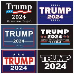 2024 Trump Car Stickers 2024 US Presidential Campagne Trump Sticker 14.8x21cm PVC Tags Trump 2024 Bumper Sticker Car Decor CPA3285