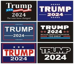 2024 Trump Car Stickers 2024 Amerikaanse presidentiële campagne Trump Sticker 14821cm PVC Tags Trump 2024 Bumper Sticker Car Decor CPA32853181235