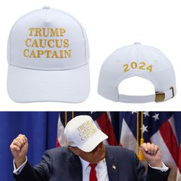 2024 Trump Caucus Capitán Sombrero Trump Elección Gorra de béisbol Gorra con visera bordada