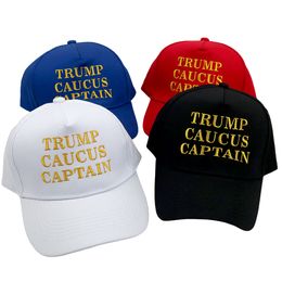 2024 Trump Caucus Captain Hat Trump verkiezing Baseball cap borduurwerk Peaked Cap Baseball Cap