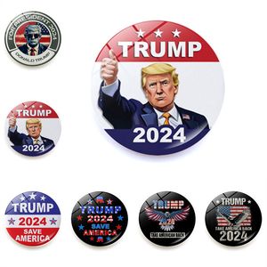 2024 Trump magnetische koelkaststicker 25 mm kristalglas whiteboardsticker Amerikaanse verkiezingssouvenir
