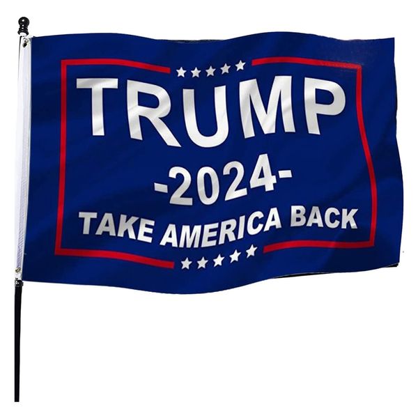2024 Trump President USA Flag Take America Back Save America Again Keep US Great No More Bullshit Banner