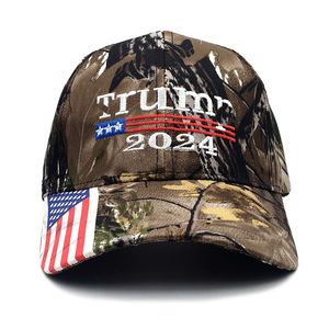 2024 Trump Bandera de EE. UU. Estrella Spangled Banner Carta Gorra de béisbol bordada Sombrero al aire libre