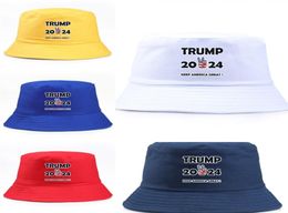 2024 Trump CAP de elecciones presidenciales de los Estados Unidos Mujeres Cabe de cubo Mantenga América Gran Hat Presidente Trump Letters Fisherman Hat Cap Viso7672523