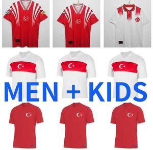 Men Kid Kit 24 25 Turkiye Soccer Jerseys 2024 2025 Euro Cup Turkey Team National Home Away Demiral Kokcu Yildiz Enes Calhanoglu Kit de chemises de football