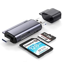 2024 Type-C-kaartlezer drie-in-één USB3.0-kaartlezer OTG Mobiele telefoon Computer Smart TF/SD Micro USB-kaartlezer voor drie-in-één kaart