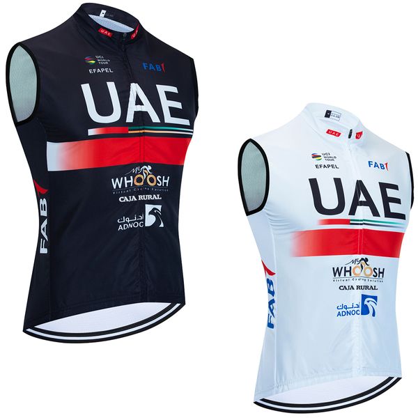 2024 Émirats Arabes Unis Gilet de cyclisme Jersey Été sans manches Vêtements de cyclisme Maillot VTT Vélo de route Coupe-vent Hauts Gilet de course Ropa Ciclismo