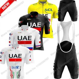 2024 EAU Team Cycling Jersey Set Hommes Vêtements Slovénie Tadej Pogacar Portugal Suisse Chemises de vélo de route Pantalons de vélo 240131