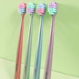 2024 Ultra-finine zacht haar Eco-vriendelijke tandenborstel draagbare reistandborstel met doos zachte vezel nano tandenborstel orale hygiëne zorg- voor zacht haarreisborstel