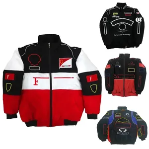 2024 Unisex F1 Formule 1 Racing Jacket met geborduurd logo voor herfst en winter beschikbaar te koop op voorraad