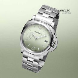 2024 Unisexe Luxury montre la montre-bracelet classique Watch Swiss Watch Automatique mécanique des montres pour hommes et femmes 38 mm Strip en acier DIAL VERT PAM01311 B3PO