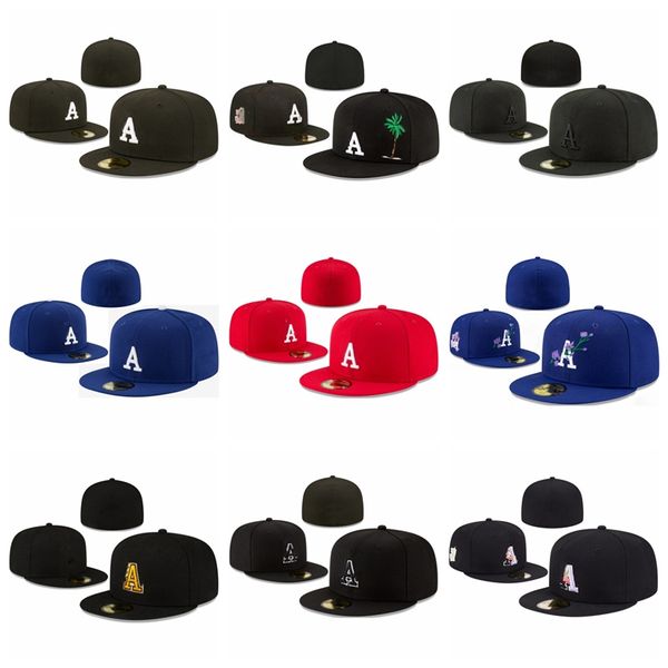 2024 Unisexe White Sox Baseball Casquettes fermées Chicago Summer Snapback Lettre Os Femmes Couleur Noire Équipes Casual Sport Plat Ajusté Chapeaux LA Couleurs