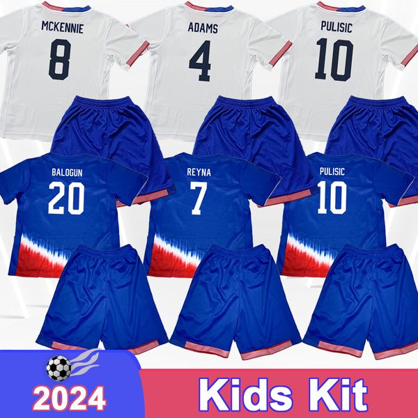 2024 United Jones Kids Jerseys Jerseys Equipo nacional Murphy Moore Morris White Sands States Home Away Traje de fútbol Fútbol Uniformes