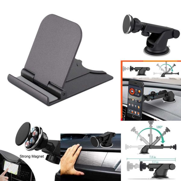 2024 Universal Car Magnetic Phone Horsder Aspiring Tup Toard Toard Broundscreen Mount Strong Anaignet support pour Xiaomi Huawei iPhone