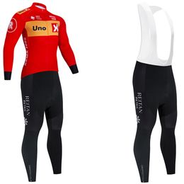 2024 uno Team Wielertrui Slabbetjes Broek Pak Mannen Vrouwen Ropa Clclismo ITALIA Pro Thermische Fleece FIETSJAS Maillot Kleding