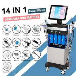 2024 up grade 15 en 1 Hydra machine pour le visage soins de la peau Micro dermabrasion rf lifting du visage diamant peeling jet d'eau Aqua élimination des rides machine de beauté de nettoyage du visage