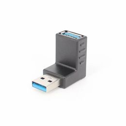 2024 codo superior USB 3,0 macho a hembra extensión de datos de ángulo recto adaptador de computadora tipo L 90 adaptador USB macho a hembra