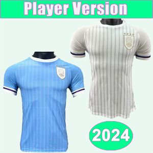 2024 Uruguay Mens Player Soccer Jerseys National Team N.De La Cruz G.de Arascaeta F.valverde L. Rodriguez M.olivera Home Away Football Shirts