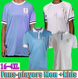 2024 Uruguay Soccer Jerseys Anniversaire 100e spécial L.SUAREZ E.CAVANI N.DE LA CRUZ Chemise à domicile G.DE ARRASCAETA F.VALVERDE R.ARAUJO R.BENTANCUR Uniforme de football