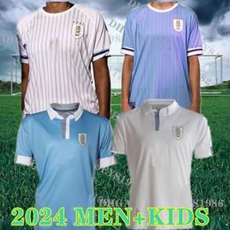 2024 Uruguay Camisetas de fútbol Aniversario 100 Especial L.SUAREZ E.CAVANI N.DE LA CRUZ Camisa interna G.DE ARRASCAETA F.VALVERDE R.ARAUJO R.BENTANCUR Uniforme de fútbol 888