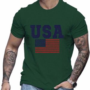 2024 USA T-shirts Voor Heren Ademende T-shirts Zomer Korte Mouw Tops Oversized O Hals Trui Straat mannen Shirt 5xl Tees Nieuwe i2oq #
