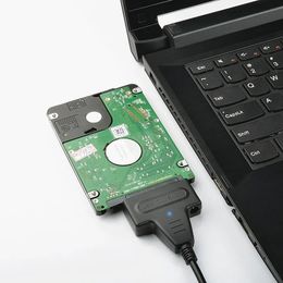 2024 USB 2.0 a SATA Mobile Hard Drive Fácil Drive Línea 2.5/3.5 pulgadas Conversión de disco óptico Conversión Línea de disco 25 cm para SATA duro