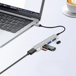 2024 USB/C HUB 3.0 TYPE-C 3.1 4 PORT MULTI SPLITTERDAPTER OTG USB voor MacBook Pro 13 15 Air M1 Pro voor Huawei PC-accessoires voor MacBook