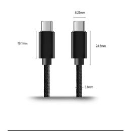 2024 USB C a USB Tipo-C Cable Cargo rápido 4.0 PD 100W Cargador rápido para MacBook iPad Pro- para dispositivos USB Type C