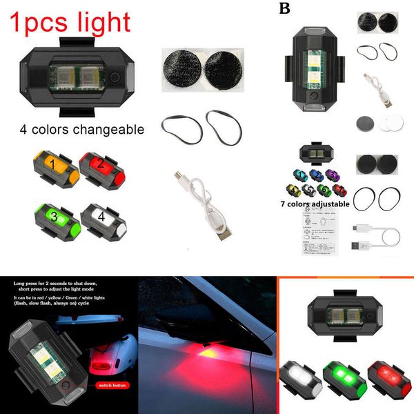 2024 Câbles de charge USB FPV RC DRONE LED Position de flash Lumière sans fil pour RC Fix Wing Aircraft Airplane Helicopter Motorcycle Pièces