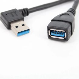 2024 Câble d'extension USB USB 3.0 mâle à angle droit féminin Adaptateur USB 90 degrés Up / Down / gauche / droit CABO USB 0,2 m - pour le câble d'extension USB