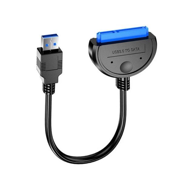 2024 USB SATA 3 Cable SATA vers USB 3.0 Adaptateur jusqu'à 6 Gbps Prise en charge de 2,5 pouces de disque dur SSD externe 22 broches SATA III A25 2.0 pour USB SATA