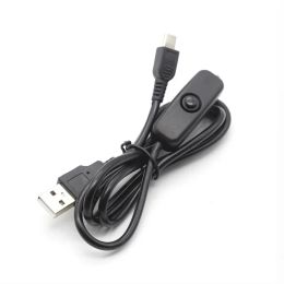 Cable USB a CC 2024, cargador de Cable Micro USB de 5V 2.5A, fuente de alimentación de CA para Raspberry Pi 4 4B 5V 3A tipo C con interruptor