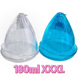 Accessoires de Machine à ventouses sous vide 2024, grande tasse en plastique de 21cm XXL, taille 180 ML, pour les fesses et les seins brésiliens, Machines à vide