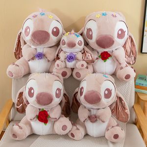 2024 Valentin de la Saint-Valentin Nouveau jouet de peluche de dessin animé embrassant les fleurs festival de poupée cadeau fille et coussin de poupée pour enfants en gros en gros en stock