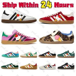 2024 Vegan Og Casual Shoes Smaba Designer Sneakers Wales Bonner Sneakers Cloud White Core Black Bonner College Green Gum Men's and Women's Outdoor Sports Casual Shoes