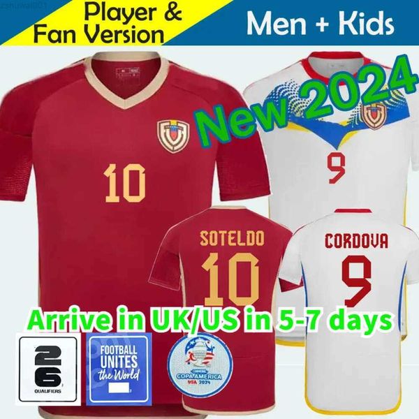 2024 Venezuela Jerseys de fútbol Equipo nacional RONDON 24 25 SOTELDO SOSA RINCON CORDOVA CASSERES BELLO JA.MARTINEZ GONZALEZ OSORIO HIS Football OA1C