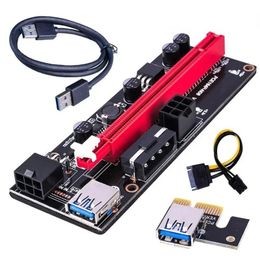 2024 Ver009S PCI-E Riser Card Dual 6Pin Adapter Card PCIe 1x tot 16x Extender Card USB3.0 Gegevenskabel voor BTC Mining Miner 009S Expressfor PCI-E 1X tot 16X Extender