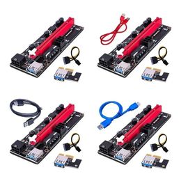 2024 Ver009S PCI-E Riser Card Dual 6Pin Adapter Card PCIe 1x tot 16x Extender Card USB3.0 Gegevenskabel voor BTC Mining Miner 009S Express1.USB3.0 -gegevenskabel