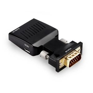 2024 Adaptateur compatible VGA à HDMI pour ordinateur portable PC à HDTV Projecteur 1080p Conversion de l'audio vidéo Une solution efficace pour la haute qualité
