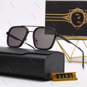 2024 Vintage Pilot Square Dita Lunettes de soleil Hommes Femme Fashion Designer Shades Golden Frame Style Lunettes de soleil Hommes Uv400 Gradient Lxn-evo Dita Mach Six Lunettes de soleil 429