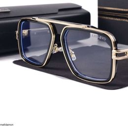 2024 Vintage Pilot Square Men Gafas de sol Sun Diseñador Diseñador de moda Estilo de oro Gafas Sol Hombres UV400 Gradiente LXN-Evo Dita Sun Glass Yy