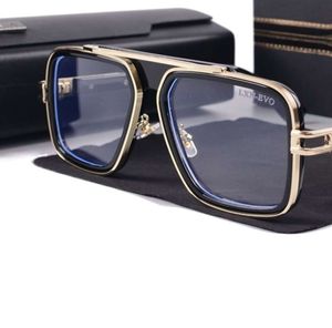 2024 Vintage Pilot Square Dames Heren Zonnebrillen Modeontwerper Shades Gouden Frame Stijl Zonnebril Heren UV400 Gradiënt LXN-EVO DITA Zonnebril yy