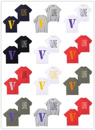 2024 VLONE Nieuwste Heren Dames Ontwerpers t-shirts Losse T-stukken Modemerken Tops Heren Casual Vlones Shirt Luxe Kleding Polo's Shorts Mouwkleding te koop