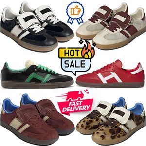 2024 Wales Bonner Pony Leopard Tonaal Crème Wit Zilver Kern Zwart SPORTIEF Rijke Designer Skateschoenen Rood Wit Groen Heren Dames Sport Lage Sneakers